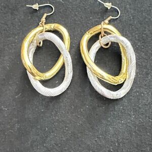 Gold and silver earrings